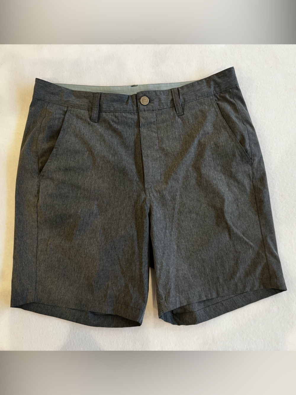 Free Fly Apparel Men's Dark Charcoal Flat-Front Shorts Size 32